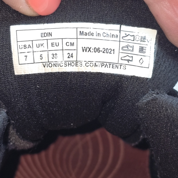 VIONIC DRIFT EDIN ACTIVE ORTHODIC INSOLE SNEAKERS WOMENS BLACK SIZE 7 - Picture 5 of 9